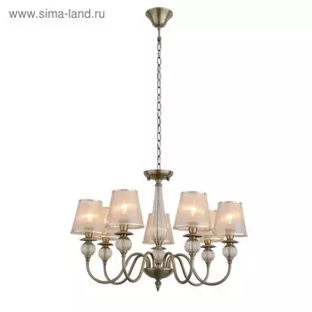 Люстра GRAZIA, 7x40Вт E14, цвет бронза