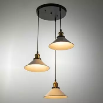 Люстра BayerLux "Грегори" 3хЕ27 40Вт белый 52х52х16-100см