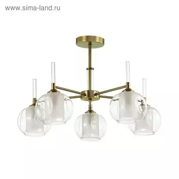 Люстра Hazel, 5x40Вт E14, цвет коричневый