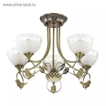 Люстра HORAS, 5x40Вт E27, цвет бронза