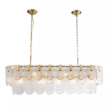 Люстра хрустальная G21067/10AB, E14 10x40Вт, цвет золото