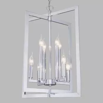 Люстра Hudson, 8x60Вт E14, цвет хром