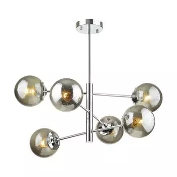 Люстра HUGO, E27 6x60Вт, цвет хром