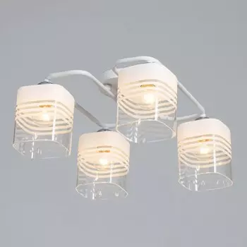 Люстра «Илария» 4хЕ27 40 Вт бело-хромовый 565627 см BayerLux