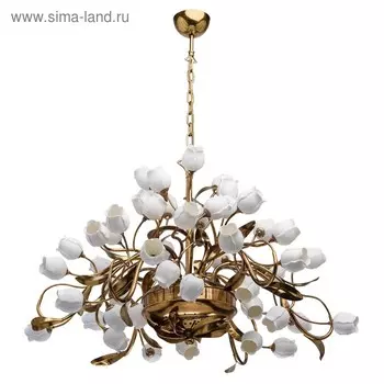 Люстра "Иоланта", 51x10Вт G4, латунь