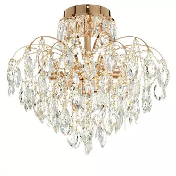 Люстра "Ирина" 8х60Вт Е14+24Вт LED ПДУ золото 58х58х52см SVK