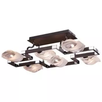 Люстра "Исабелла" 6x40Вт G9 хром, венге 60x32x17см