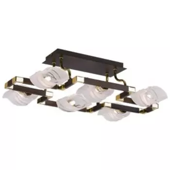 Люстра "Исабелла" 6x40Вт G9 золото, венге 60x32x17см