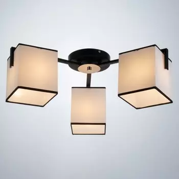 Люстра "Исаму" 3х60Вт Е27 черный 59х59х19см SVK