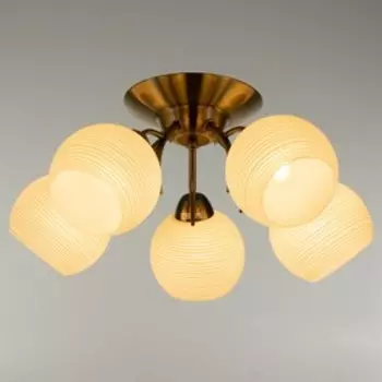 Люстра "Ива" 5х40Вт Е27 бронза 44х44х20см