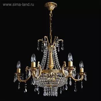 Люстра «Изабелла», 8x60Вт Е14, латунь