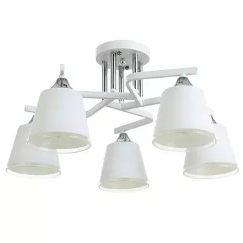 Люстра "Изгиб" 5х60Вт Е27 белый