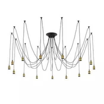 Люстра «Эдисон» 15x75Вт Е27 чёрный 26x26x18см