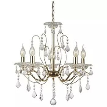 Люстра "Эдвидж" 5x40Вт E14 золото 54x54x80см