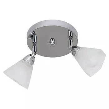 Люстра ЭкономСвет 116/2CR WT, E14 2x40Вт, цвет хром