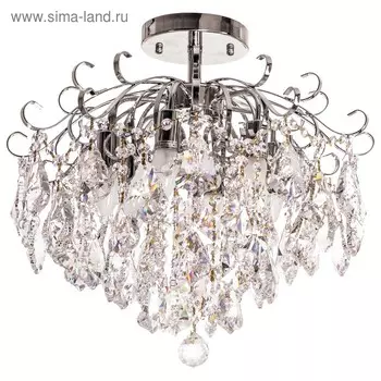 Люстра ЭкономСвет 71214/6 S CR WT, 6x60Вт E27, цвет хром