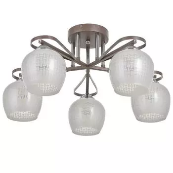 Люстра ЭкономСвет Лина 5х60Вт E27, медь 47х47х27 см