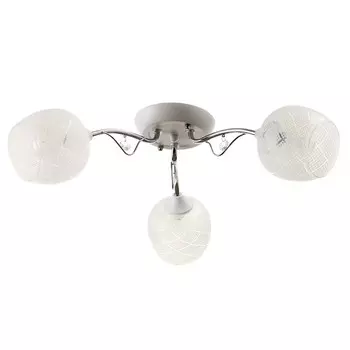 Люстра "Элла" 3хЕ27 40Вт бело-хромовый 41х41х21 см BayerLux