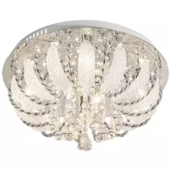 Люстра «Элоиса», 6x40Вт E14, хром, белый 50x50x27 см