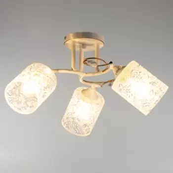 Люстра "Энигма" 3х60Вт E27 белая 55х55х25см