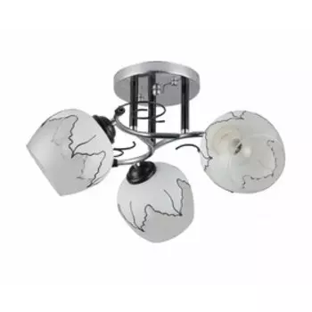 Люстра «Эвелин», 40Вт, E27, цвет хром, чёрный