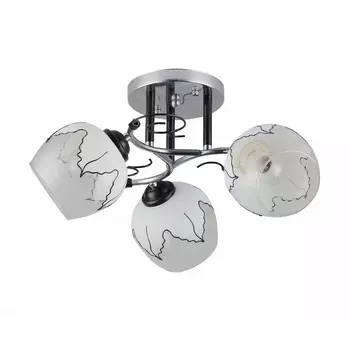 Люстра «Эвелин», 40Вт, E27, цвет хром, чёрный