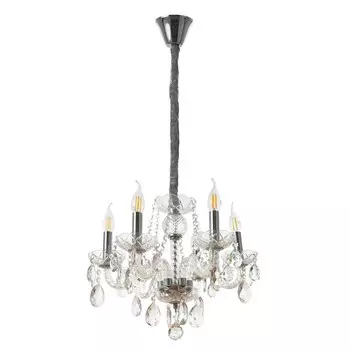 Люстра "Эвелина" 6хЕ14 40Вт хром 60х60х40-100см BayerLux