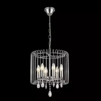 Люстра «Эвора» 6x60Вт E14 хром 38x38x34см