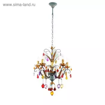 Люстра JOANNA, 5x40Вт E14, цвет разноцветный