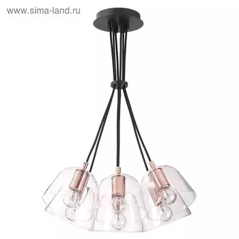 Люстра Joseph, 6x60Вт E14, цвет черный