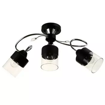 Люстра "Юника" 3хЕ27 40Вт чёрно-хромовый 64х20х24 см