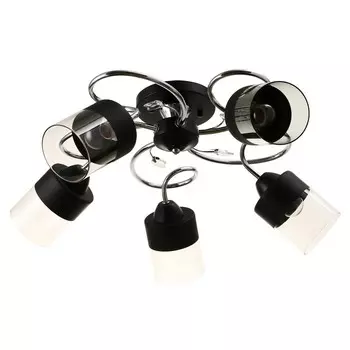 Люстра «Юника» 5хЕ27 40 Вт чёрно-хромовый 636323 см BayerLux