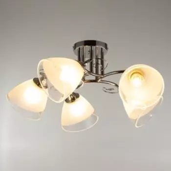 Люстра "Калифорния" 5х60Вт Е27 хром 56х56х26см