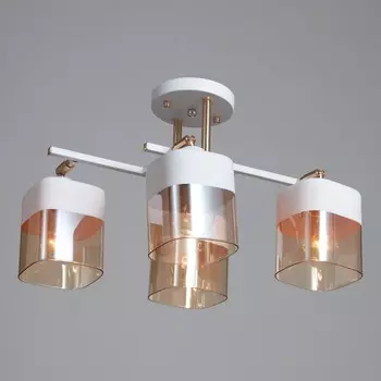 Люстра "Камелия" 4хЕ27 40Вт бело-золотой 56х56х27 см BayerLux