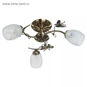 Люстра "Кэмпи" 3х60Вт Е27 античная бронза 55х55х26