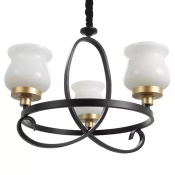 Люстра «Кантри» 340 Вт Е27 черно-золотой 505050 см BayerLux