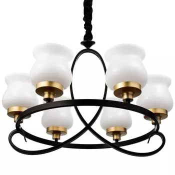 Люстра «Кантри» 540 Вт Е27 черно-золотой 606050 см BayerLux