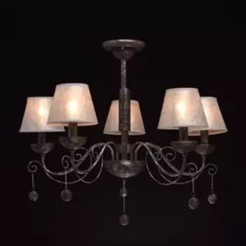 Люстра "Карбон" 5x40Вт E14 кофейный