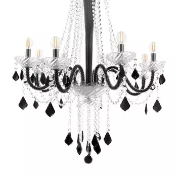 Люстра "Карина" 8хЕ14 40Вт черный 75х75х100-130см BayerLux