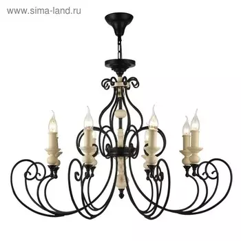 Люстра Maytoni H631-PL-08-B, 8хE14, 60Вт, 88х88х157 см, цвет чёрный