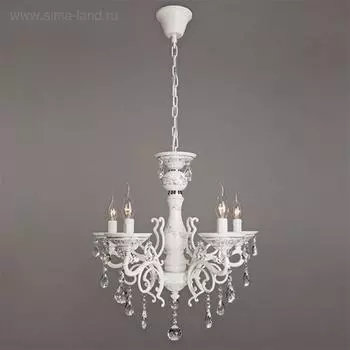 Люстра Karisa, 5x60Вт E14, цвет белый