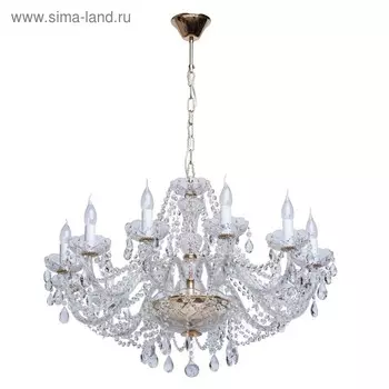 Люстра «Каролина», 12x60Вт E14, золото