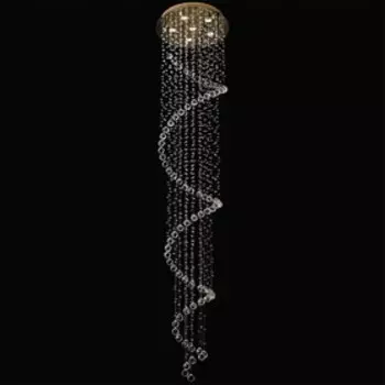 Люстра каскад «Каскад» 6x50W GU10 золото 52x52x260см