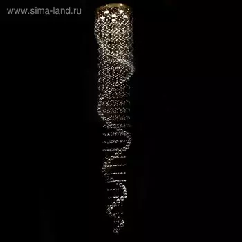 Люстра каскад «Каскад» 6x50W GU10 золото 52x52x260см