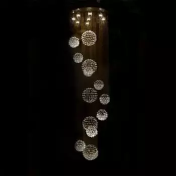 Люстра каскад "Каскад" 9x50W GU10 золото 66x66x204см