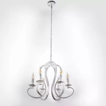 Люстра "Касл" 6хЕ14 белый 50х50х50-120см BayerLux
