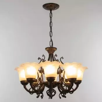 Люстра "Кастиллио" 8хЕ27 60Вт черный 50х50х67см BayerLux