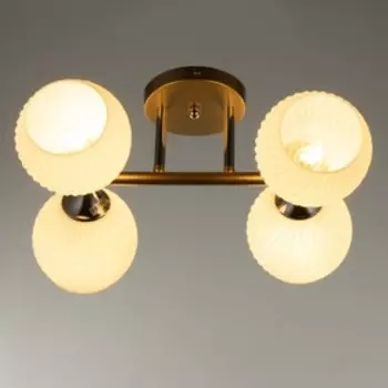 Люстра "Кира" 4х60Вт Е27 золото+хром 37х31х24см