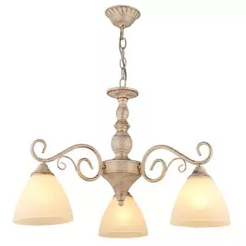 Люстра KL.3033-3-S WH, 3x60Вт E27, цвет белый, золото