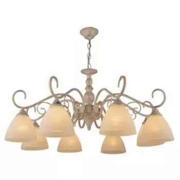 Люстра KL.3033-8-S WH, 8x60Вт E27, цвет белый, золото